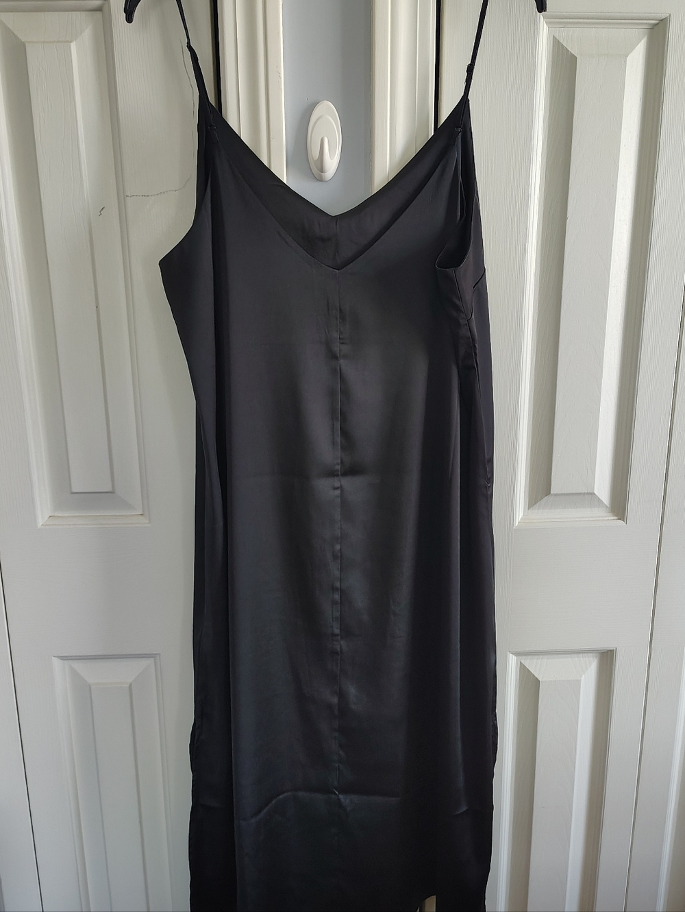 The Drop Classic Black Slip Dress L - Picture 3 of 8